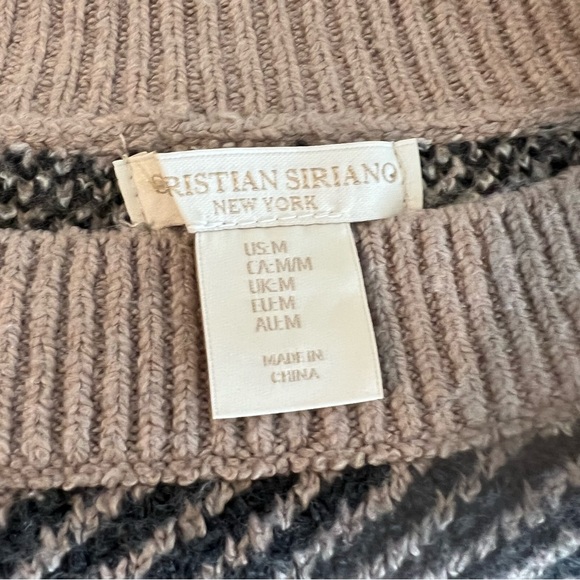 Christian Siriano black and tan plaid sweater with matching hat crewneck… - Picture 5 of 10